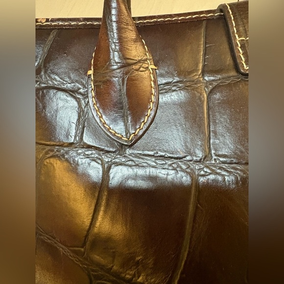 Dooney & Bourke Pink and Brown Tote Bag - Picture 6 of 13